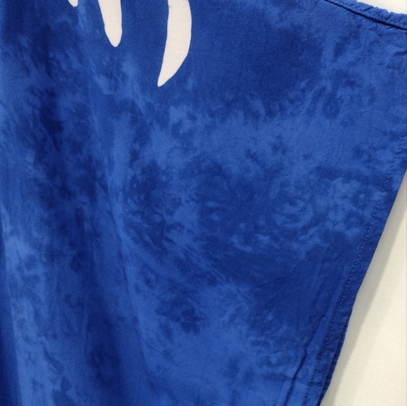 Vintage We Be Bop Floral Coastal Blouse Women's OS Blue Beach Vacation Casual - Picture 3 of 7